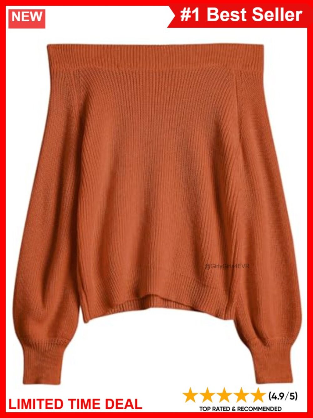 Off Shoulder Knit Sweater Loose Pullover Jumper Long Sleeve Women's